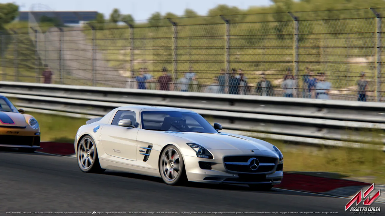 Assetto Corsa cars racing on a circuit