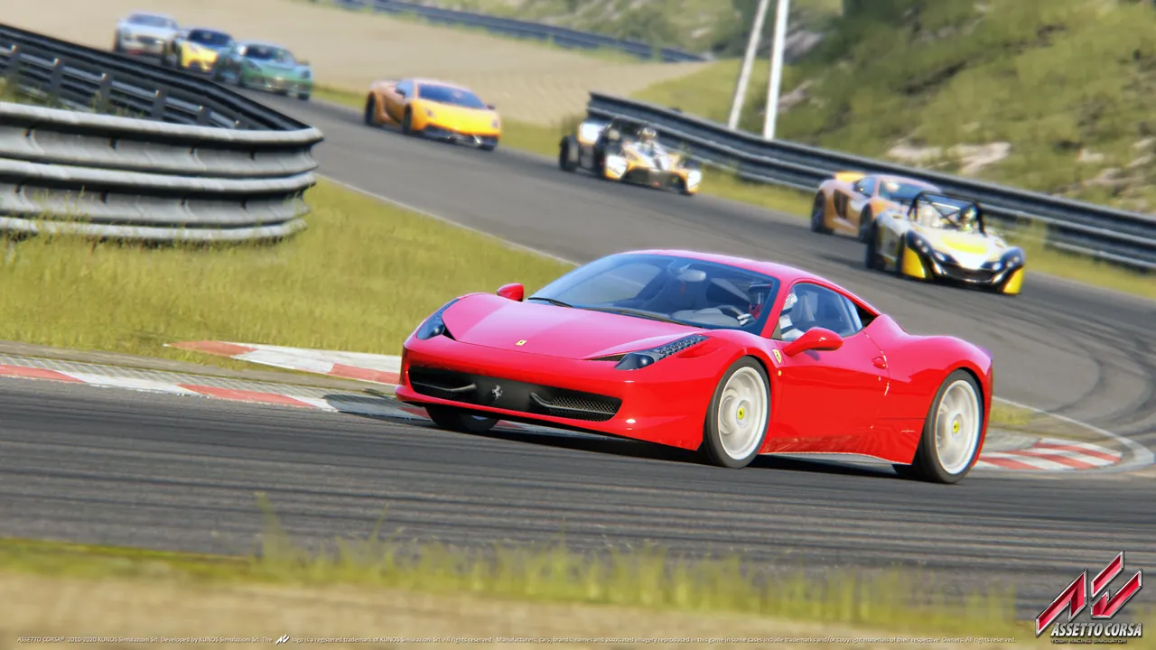 Assetto Corsa car at speed