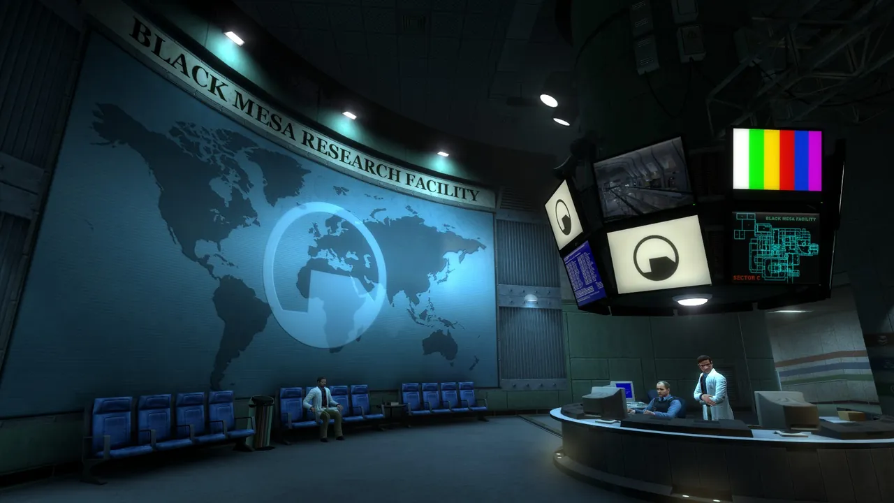 A scene from Black Mesa, the Source engine remake of Half-Life