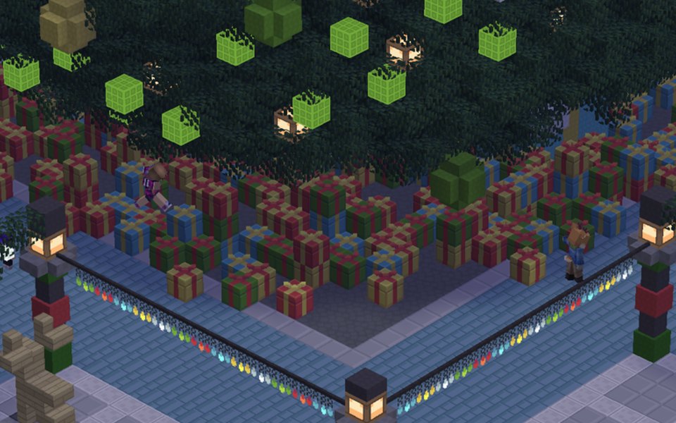 ClassiCube cover art showing its blocky world