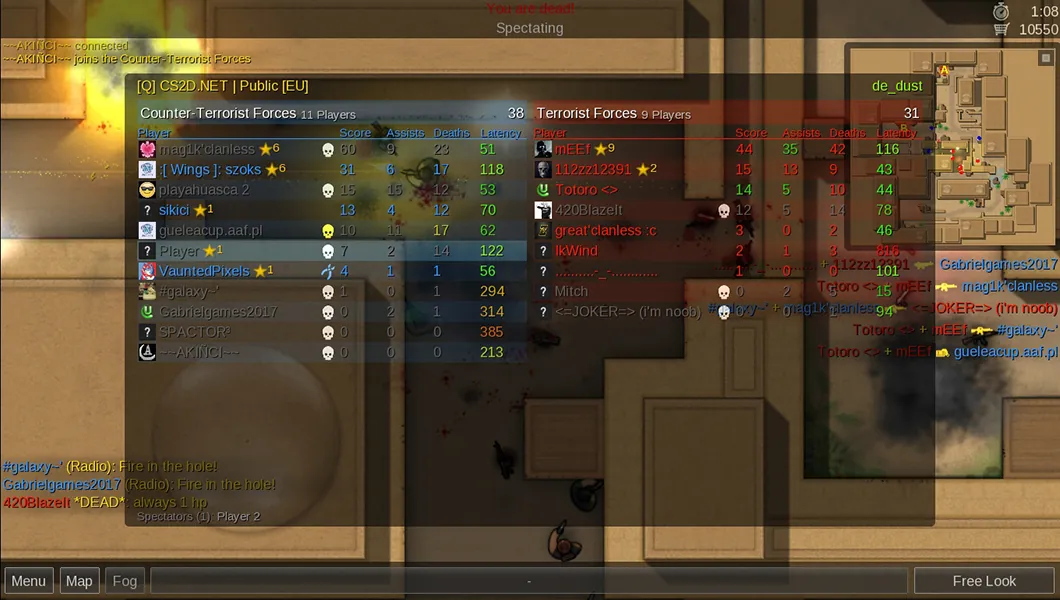 CS2D zombie mode on a custom map