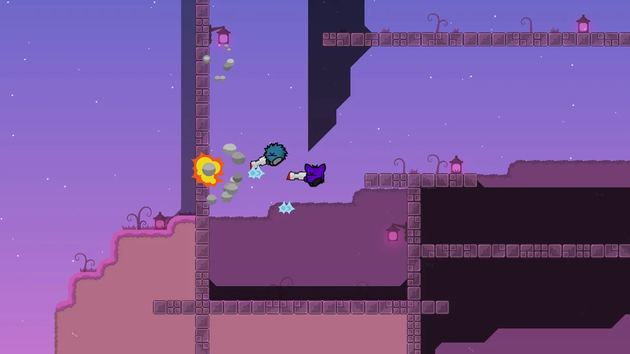 A group of tees on a DDraceNetwork map with freeze tiles