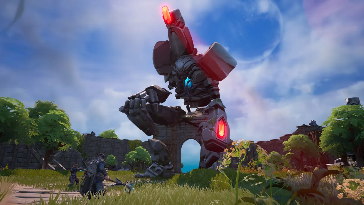 Frozen Flame players fighting a creature