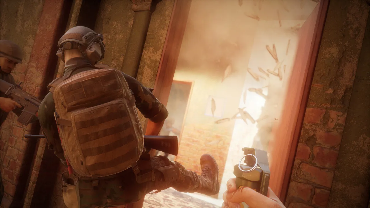 A firefight across rooftops in Insurgency Sandstorm