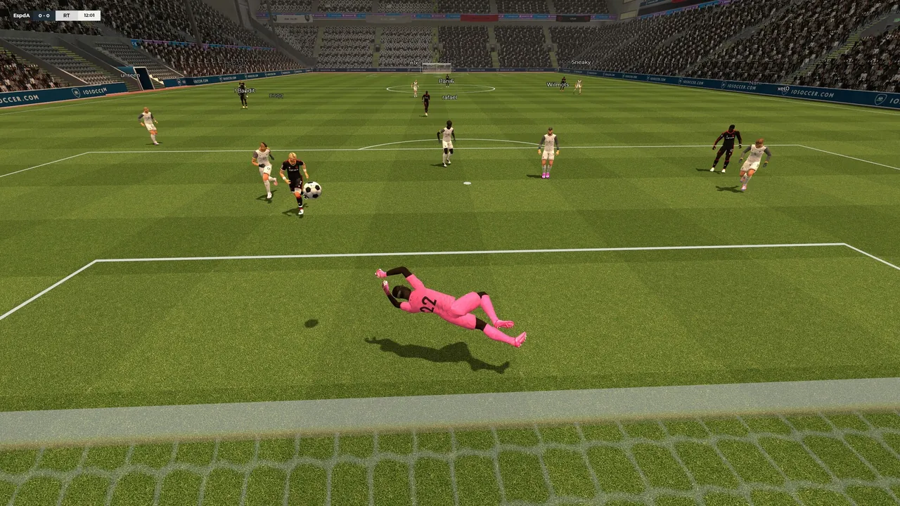 IOSoccer match in progress
