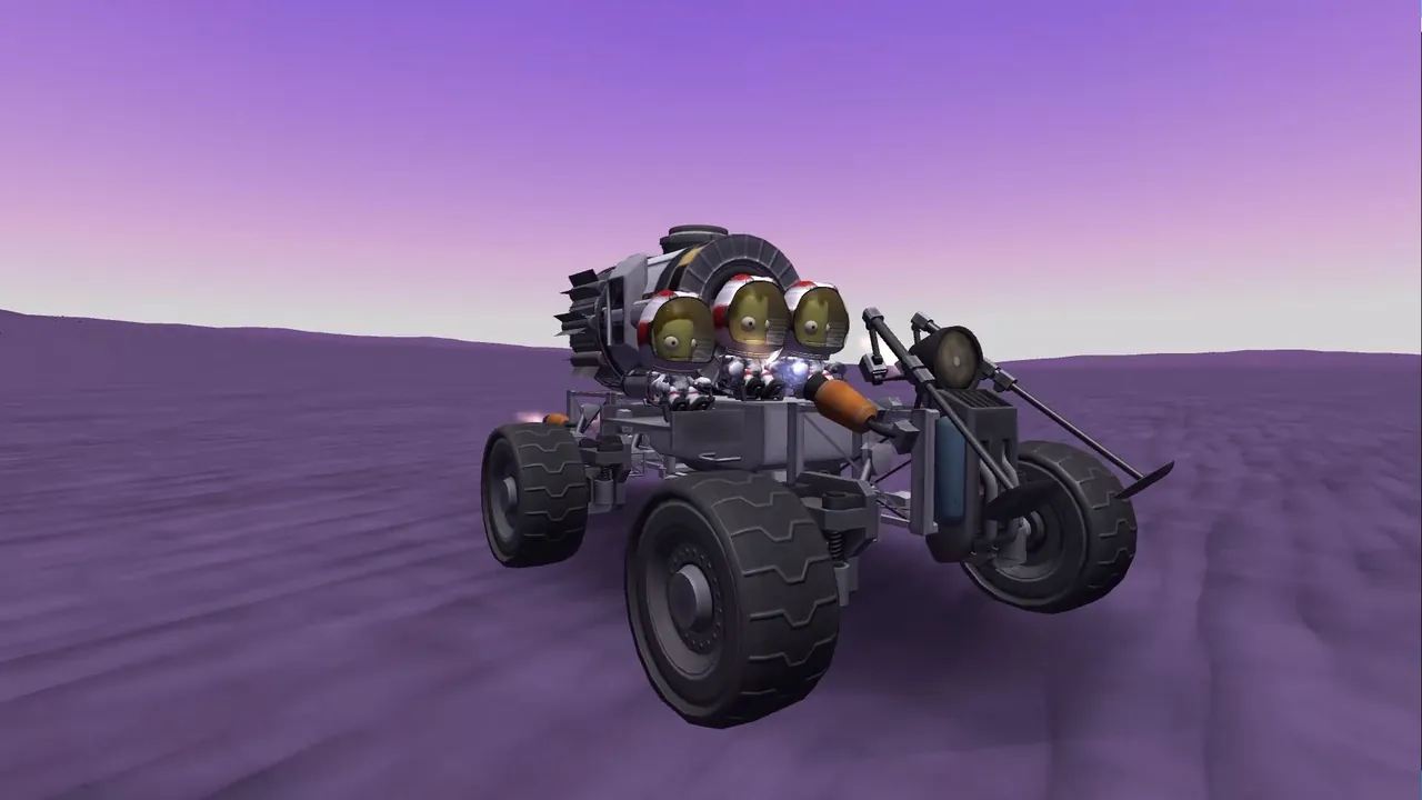 Kerbal Space Program craft in the hangar