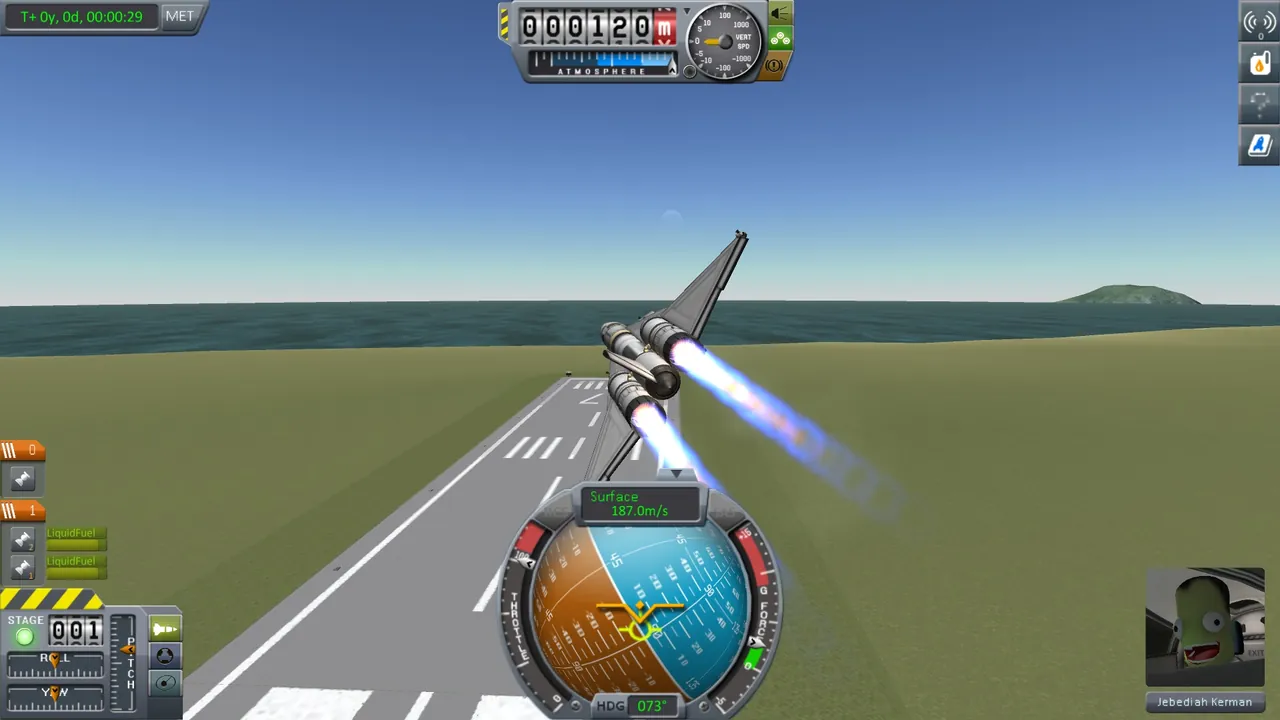 A Kerbal Space Program spacecraft in orbit