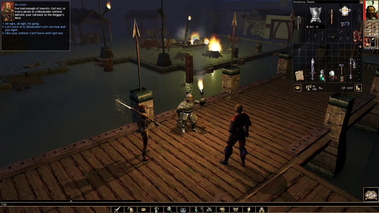 Characters exploring in Neverwinter Nights: Enhanced Edition