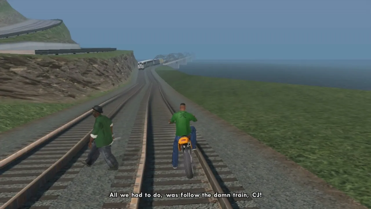 A San Andreas street on an open.mp server