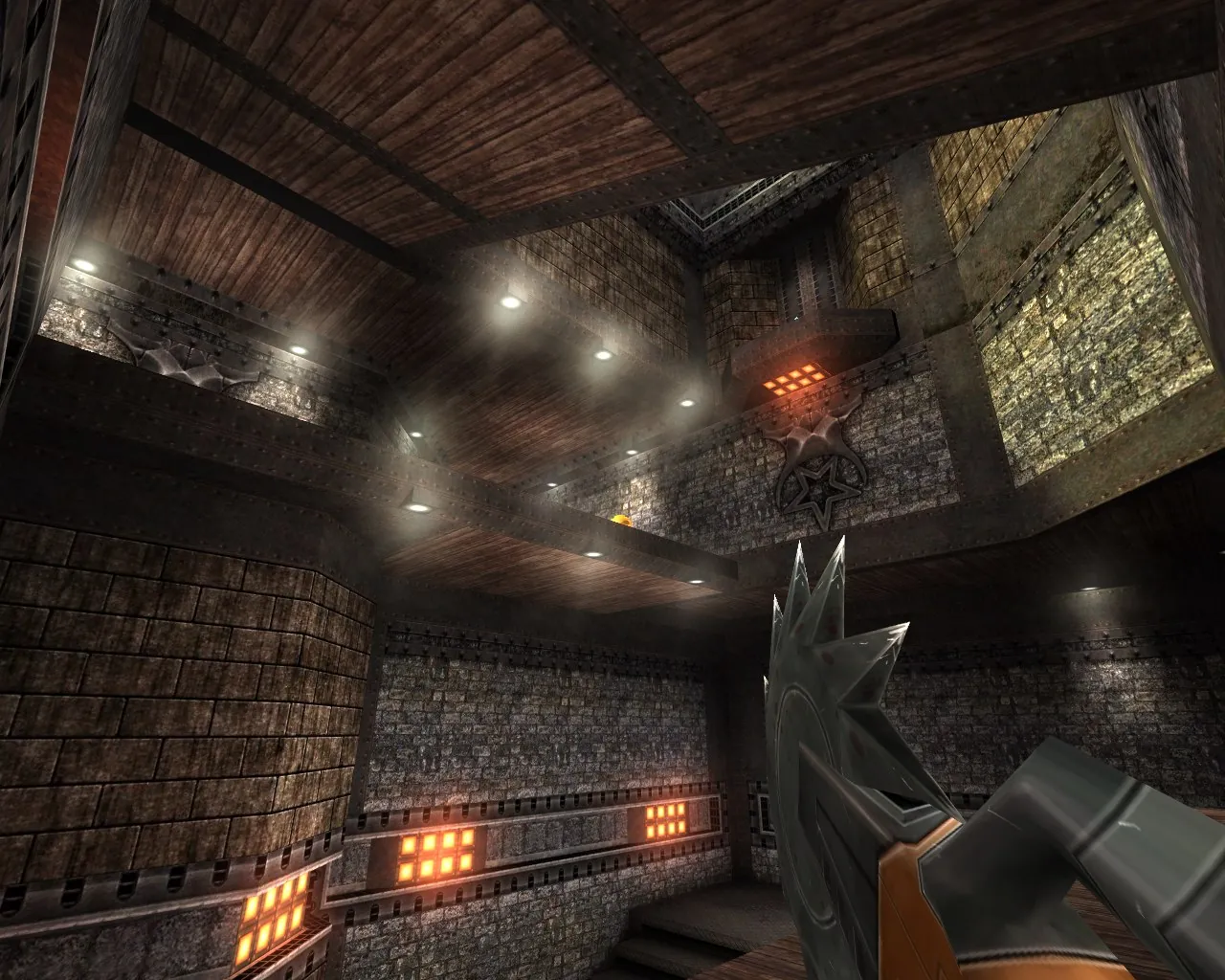 OpenArena, an arena shooter on the Quake III engine