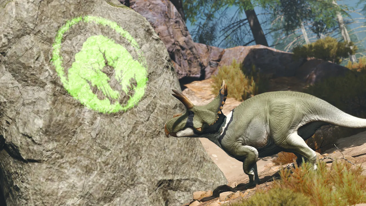 Path of Titans dinosaurs in a forest