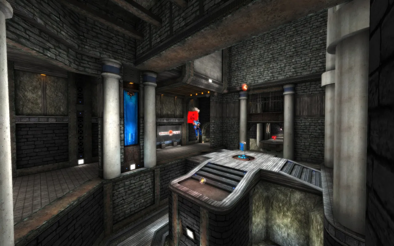 A Quake Live team match in progress