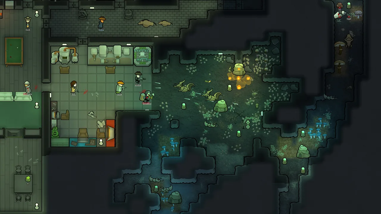 A RimWorld colony in a multiplayer game