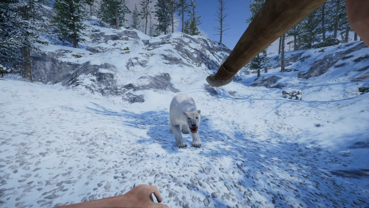 A Rising World player exploring open countryside