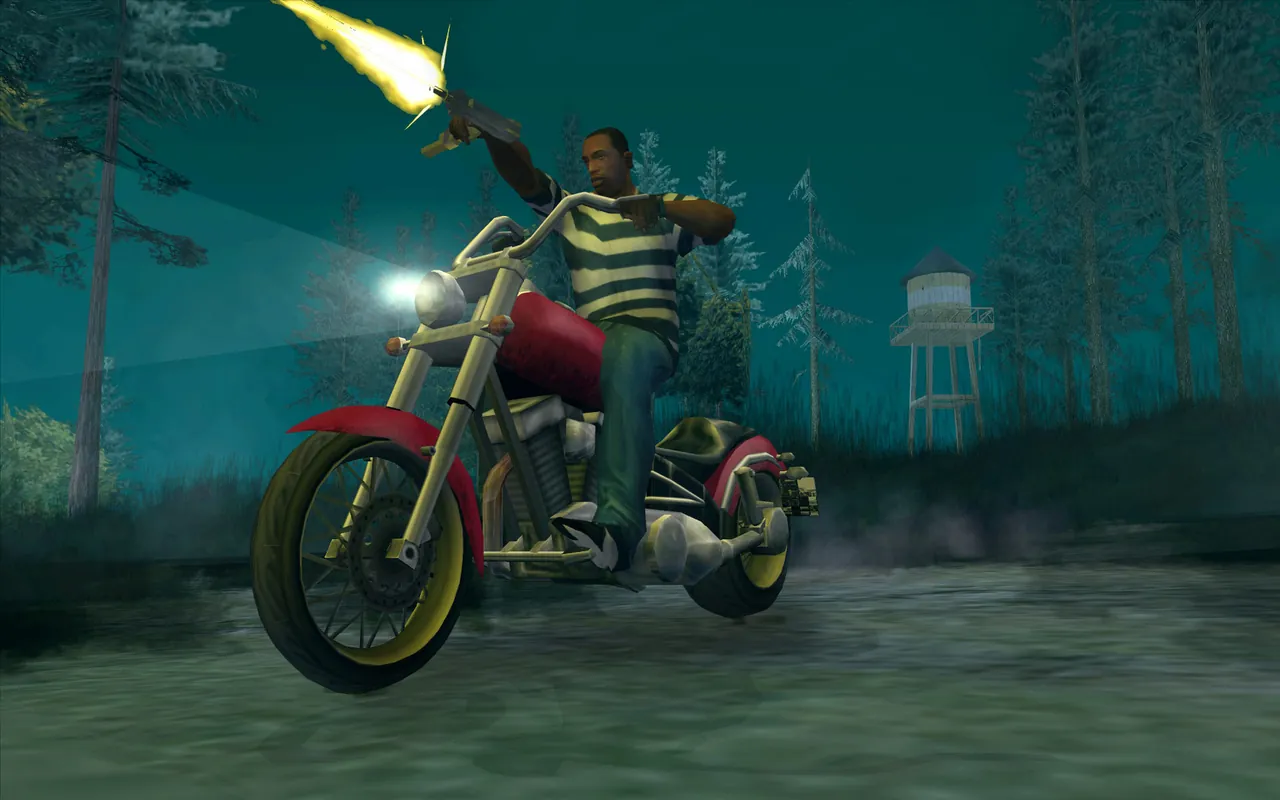 A GTA San Andreas street scene