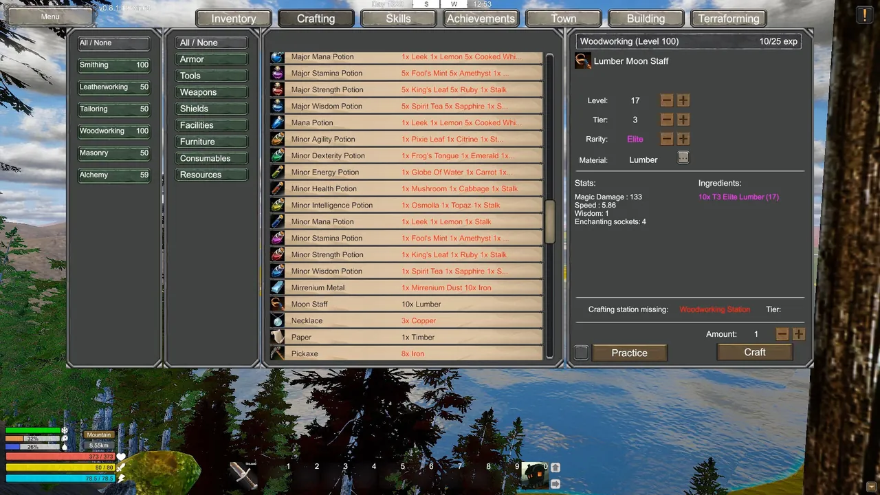 Solace Crafting players crafting at a workbench