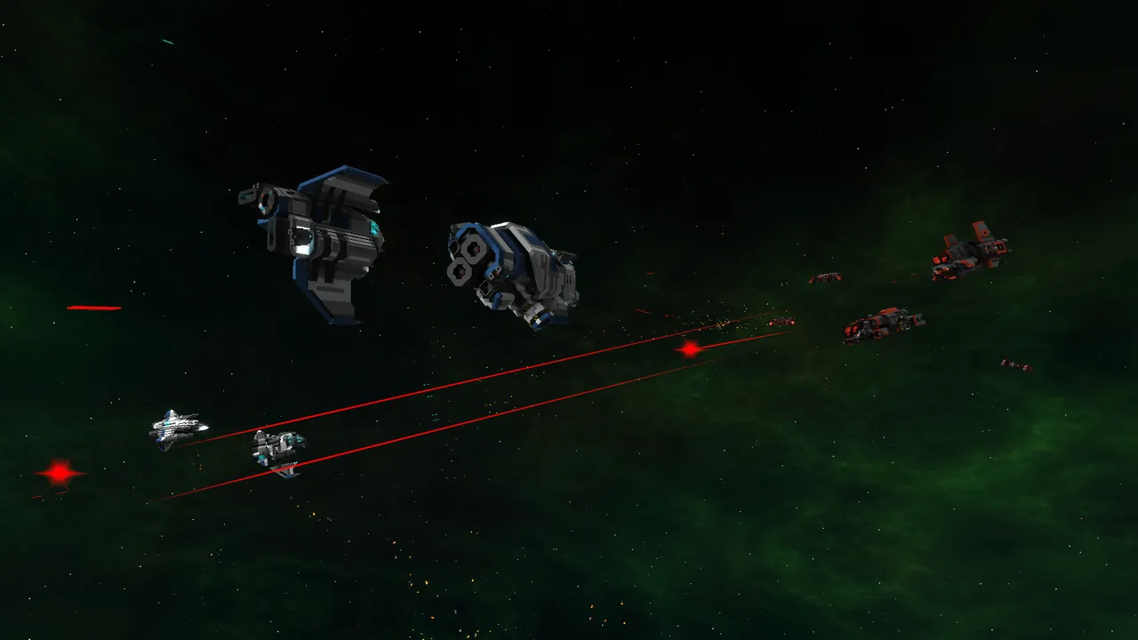 A StarMade station in orbit