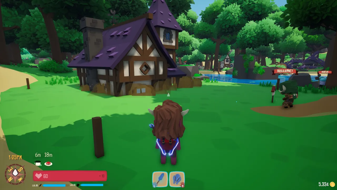 A group of players fighting a boss together in Swords 'n Magic and Stuff