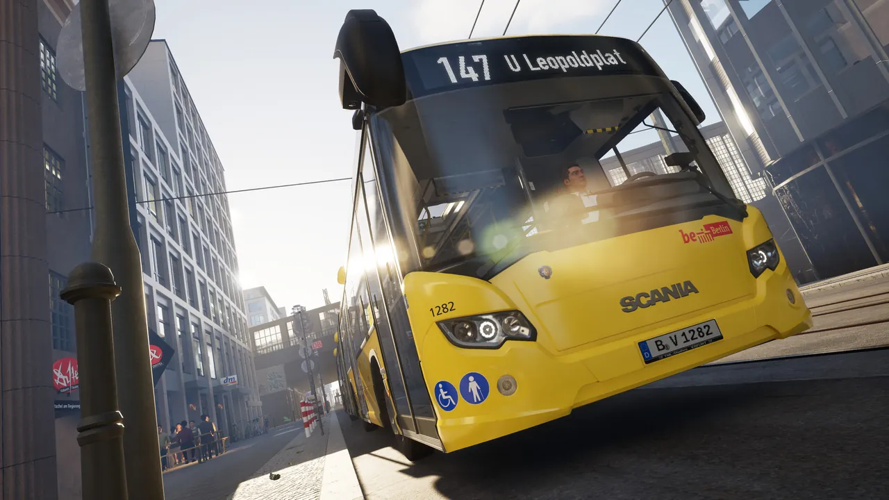 A city bus on a Berlin route in The Bus