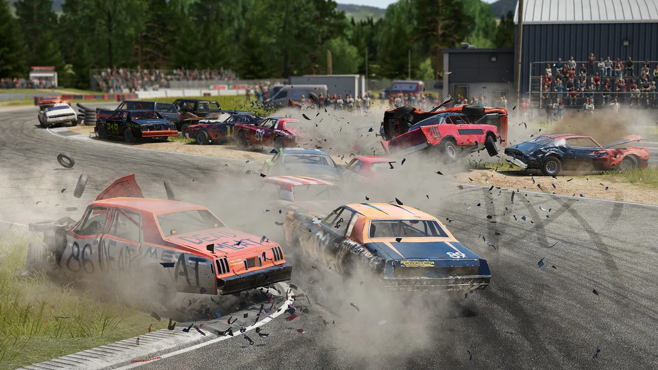 Wreckfest, a demolition racing game