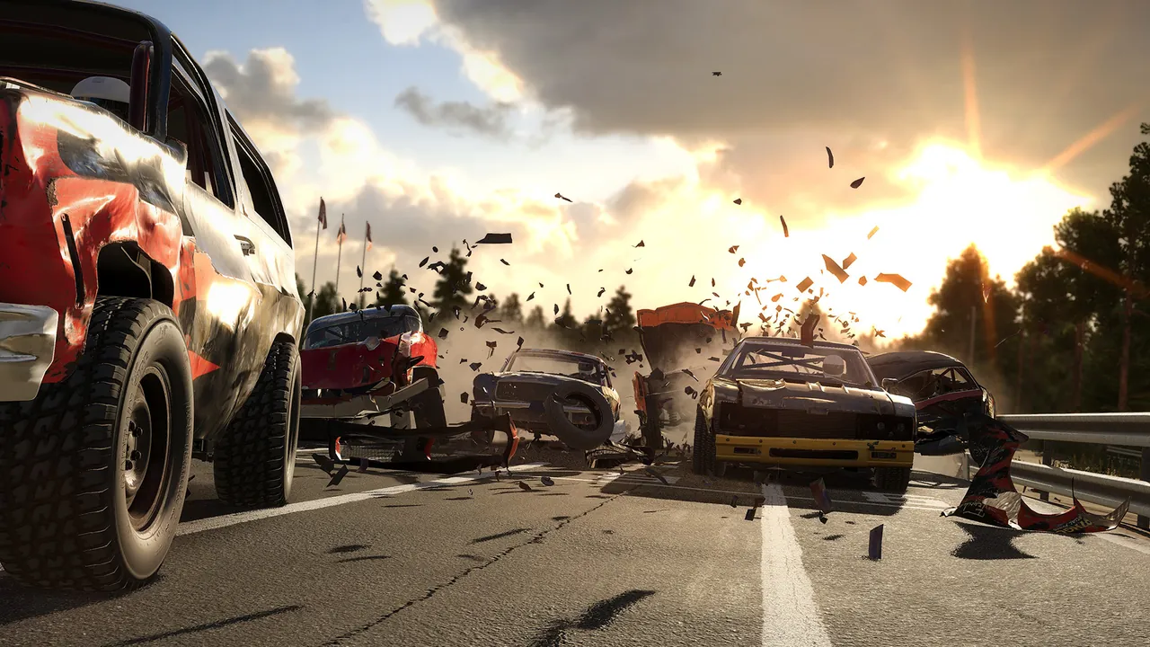 Wreckfest, a demolition racing game